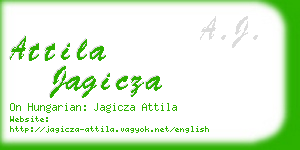 attila jagicza business card